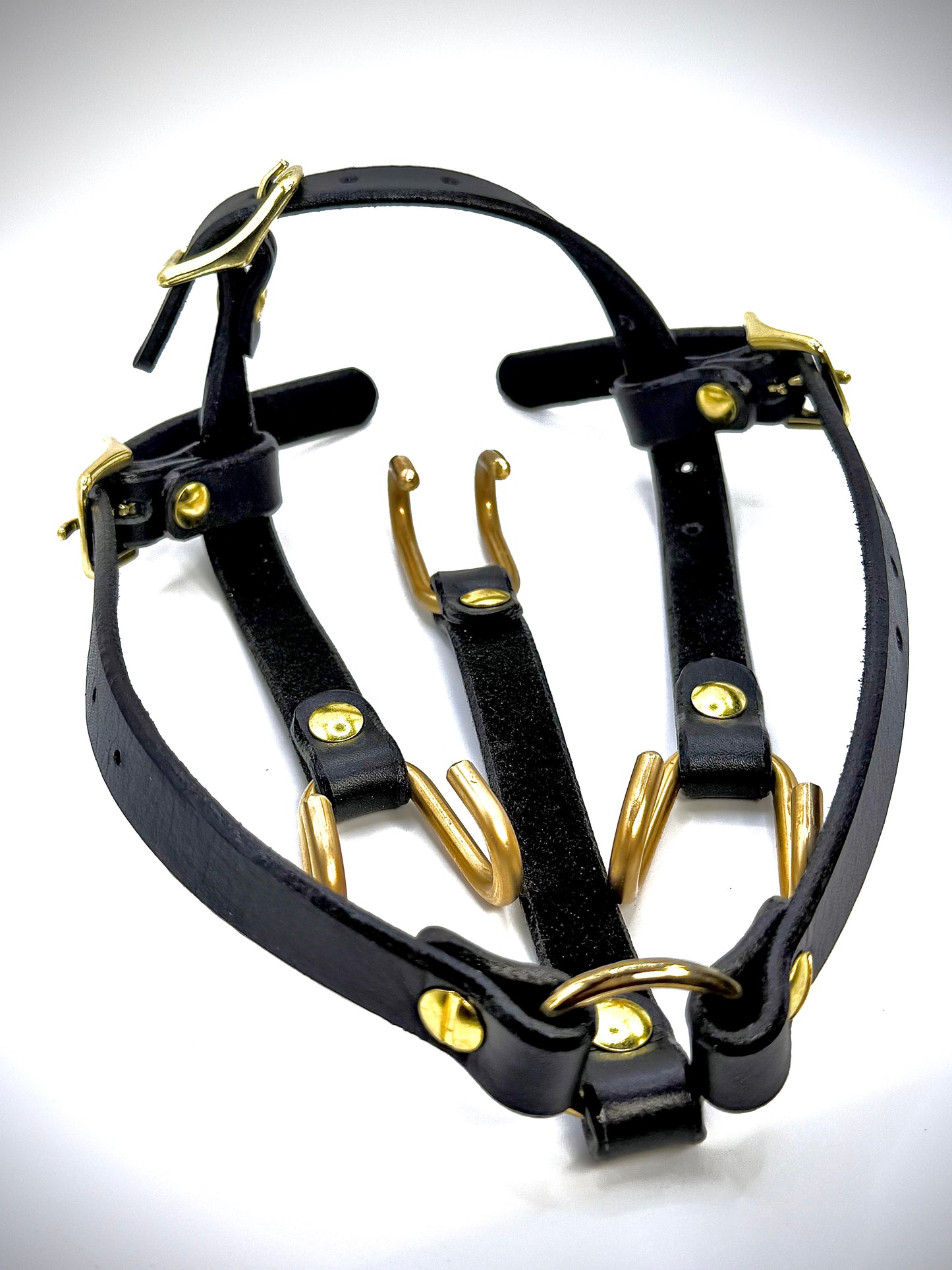 Leather Nose and mouth spreader harness -BDSM-Handmade