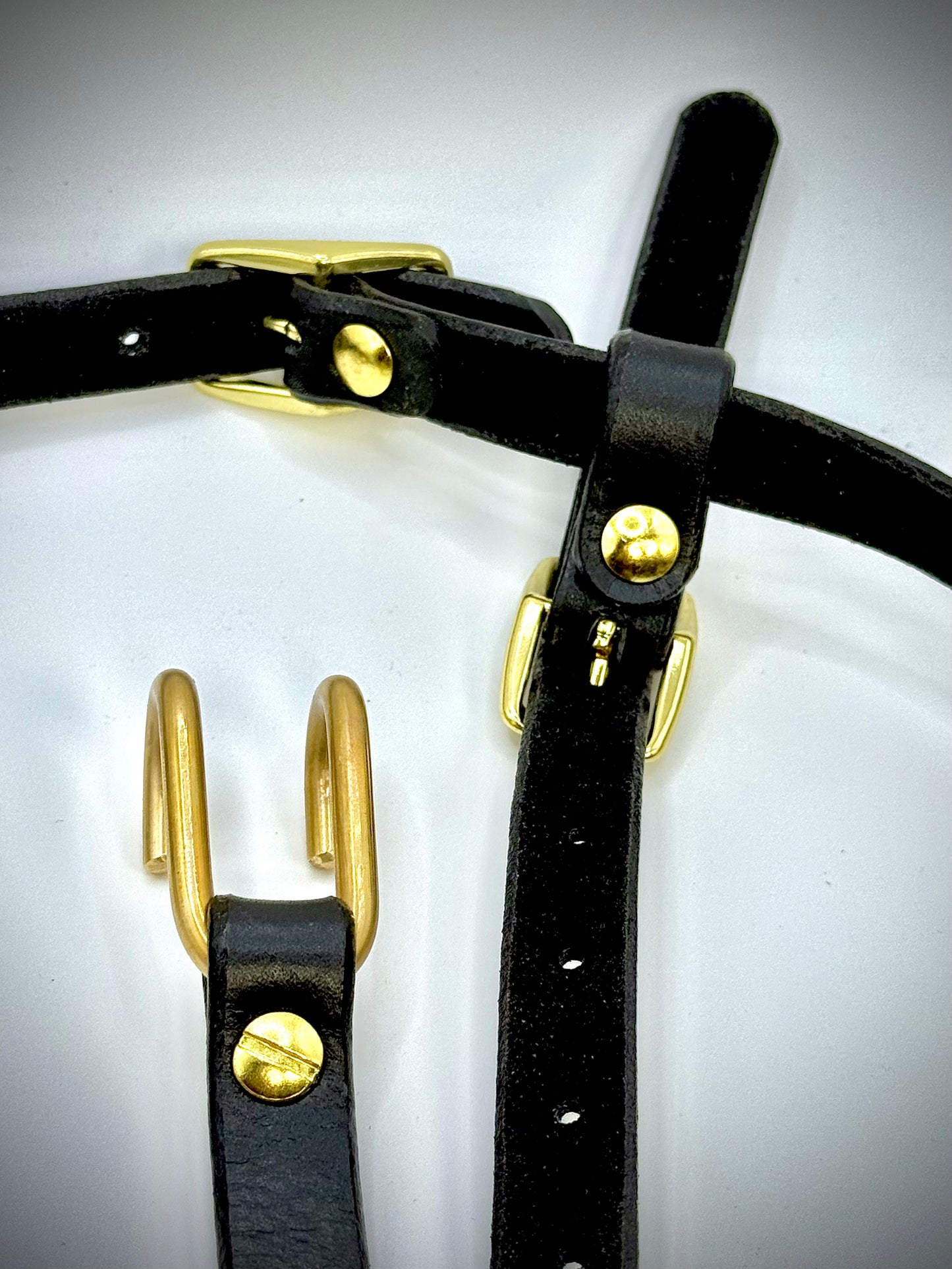 Leather Nose and mouth spreader harness -BDSM-Handmade
