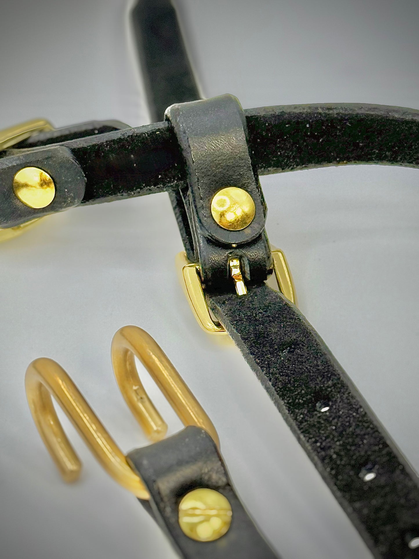 Leather Nose and mouth spreader harness -BDSM-Handmade